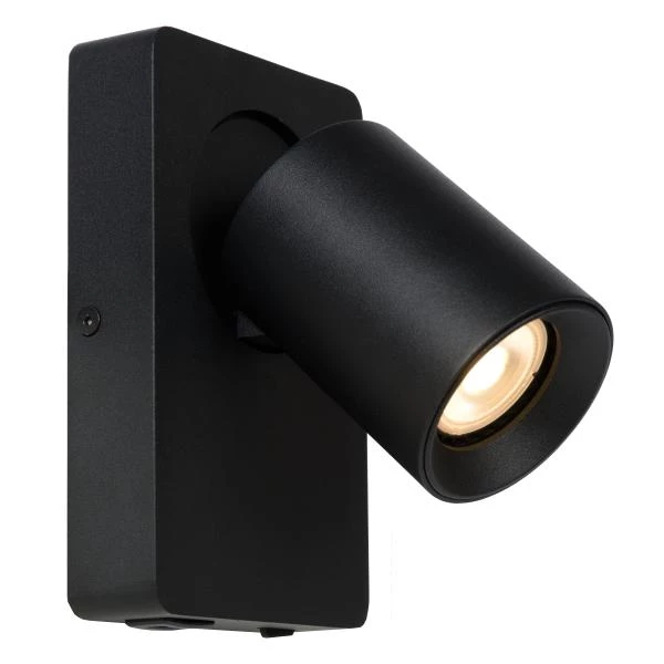 Lucide NIGEL - Bettlampe / Wandleuchte - LED Dim to warm - GU10 - 1x5W 2200K/3000K - Mit USB-Ladepunkt - Schwarz - detail 1